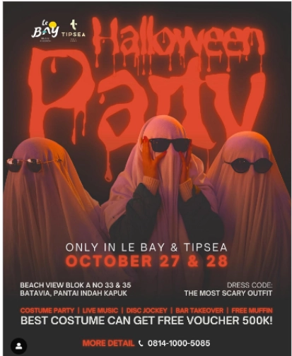 TIPSEA BEACH LOUNGE JAKARTA - HALOOWEEN PARTY