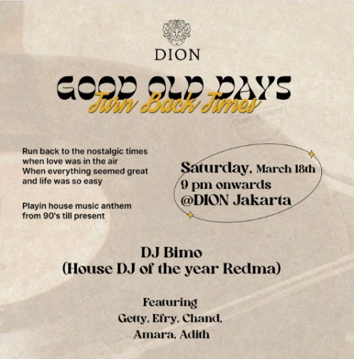 DION JAKARTA - GOOD OLD DAYS