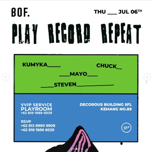 BACKROOM ON FIFTH JAKARTA - PLAY RECORD REPEAT