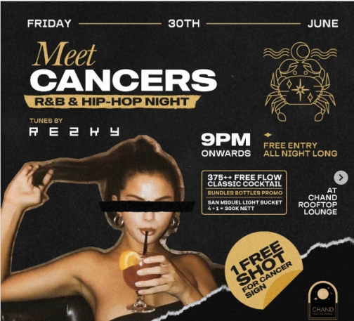 CHAND ROOFTOP LOUNGE JAKARTA - MEET CANCERS