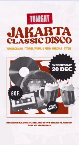 BACKROOM ON FIFTH JAKARTA - JAKARTA CLASSIC DISCO