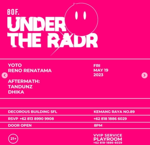 BACKROOM ON FIFTH JAKARTA - UNDER THE RADR