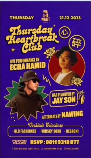 WA CHU WANT JAKARTA - THURSDAY HEART BREAK CLUB