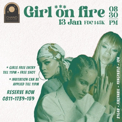 CHAN ROOFTOP LOUNGE JAKARTA - GIRL ON FIRE