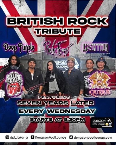 DUNGEON POOL LOUNGE JAKARTA - BRITISH ROCK TRIBUTE