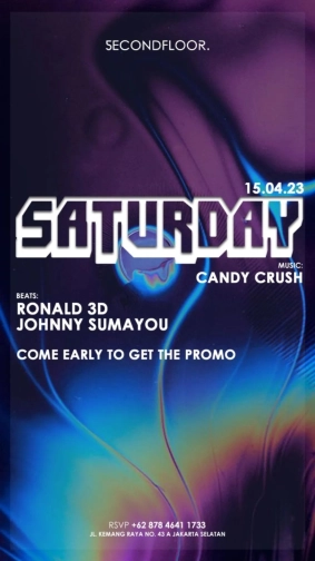 SECONDFLOOR BAR & LOUNGE JAKARTA - SATURDAY