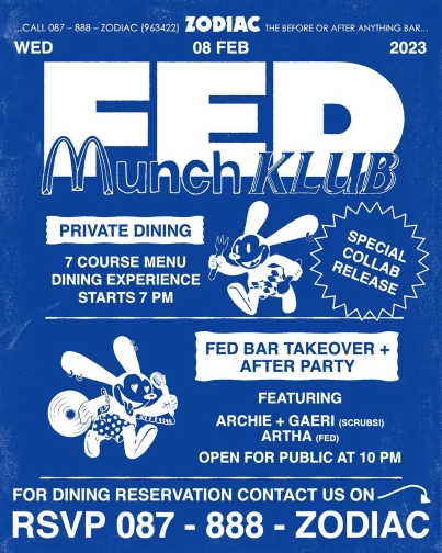 ZODIAC JAKATA - ZODIAC MUNCH KLUB : FED