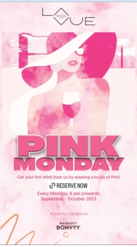 LA VUE ROOFTOP BAR JAKARTA - PINK MONDAY