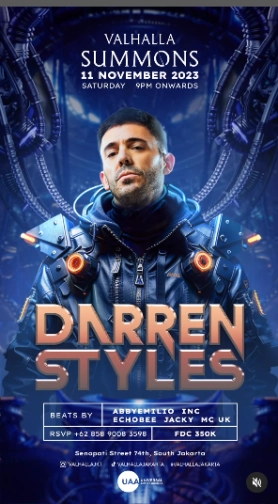 VALHALLA JAKARTA - DARREN STYLES