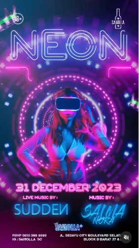 SAMOLLA CAFE & POOL JAKARTA - NEON PARTY