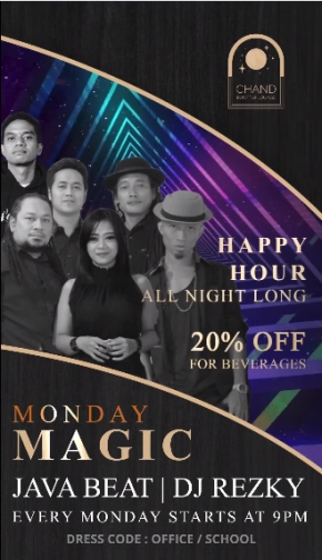 CHAND ROOFTOP LOUNGE JAKARTA - MONDAY MAGIC