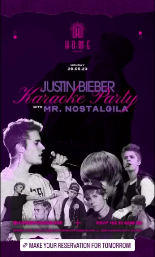 HOME BY MOONSHINE JAKARTA - JUSTIN BIEBER KARAOKE PARTY