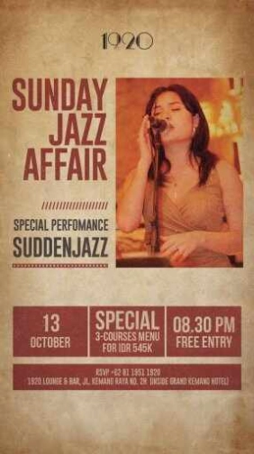 1920 LOUNGE JAKARTA - SUNDAY JAZZ AFFAIR