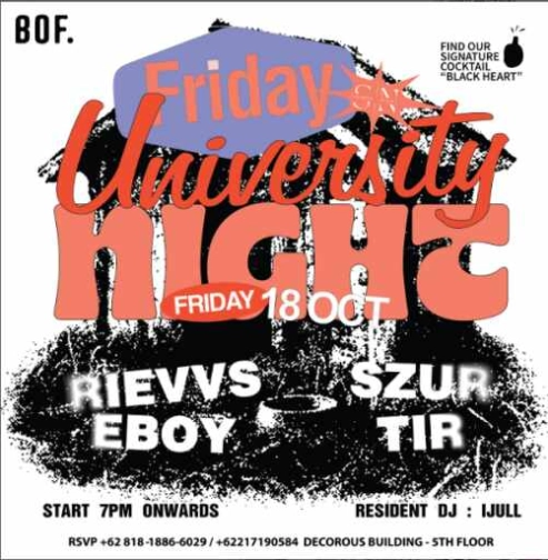 BOF JAKARTA - FRIDAY UNIVERSITY NIGHT