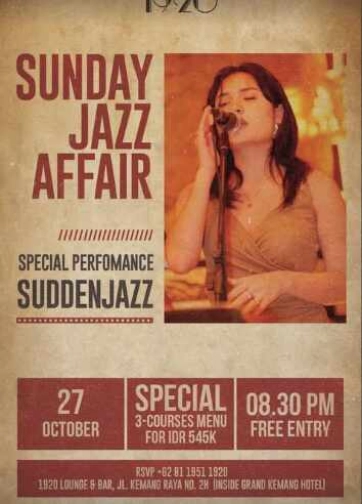 1920 LOUNGE JAKARTA - SUNDAY JAZZ AFFAIR