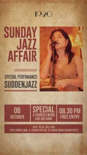 1920 LOUNGE JAKARTA - SUNDAY JAZZ AFFAIR