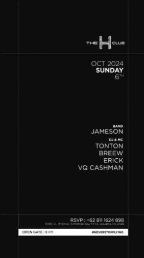 THE H CLUB JAKARTA - SUNDAY