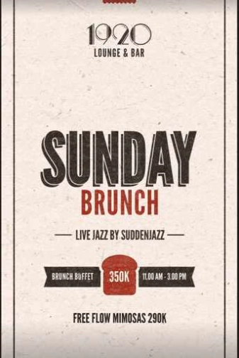 1920 LOUNGE KEMANG JAKARTA - SUNDAY BRUCH