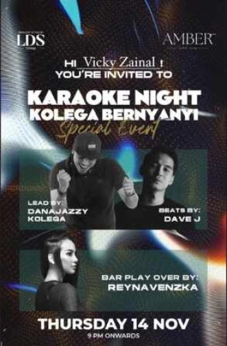 AMBER ROOFTOP LOUNGE JAKARTA - KARAOKE NIGHT KOLEGA BERNYANYI