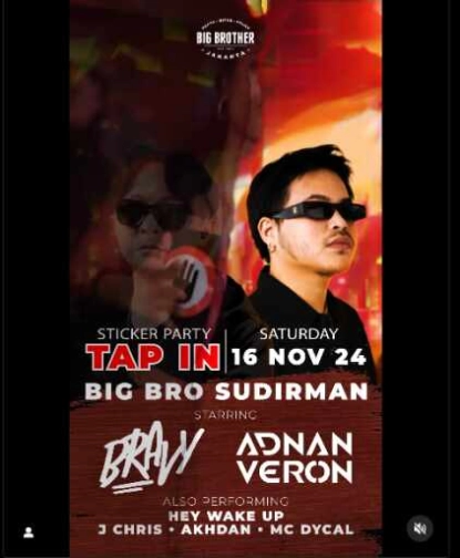 BIG BROTHER SCBD JAKARTA - STICKER PARTY TAP IN