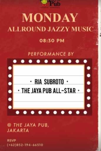 JAYA PUB MENTENG JAKARTA - MONDAY ALLROUND JAZZY MUSIC