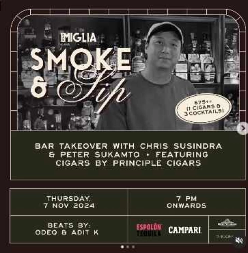 BAR MIGLIA JAKARTA - SMOKE AND SIP