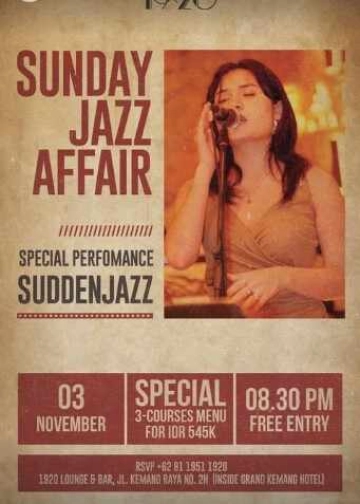 1920 LOUNGE JAKARTA - SUNDAY JAZZ AFFAIR