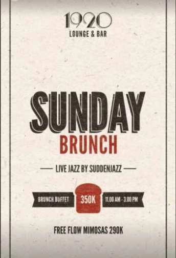 1920 LOUNGE KEMANG JAKARTA - SUNDAY BRUNCH