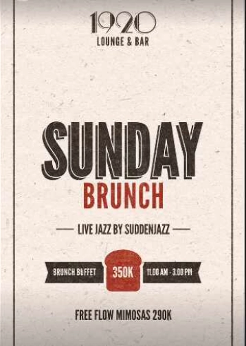 1920 LOUNGE KEMANG JAKARTA - SUNDAY BRUNCH