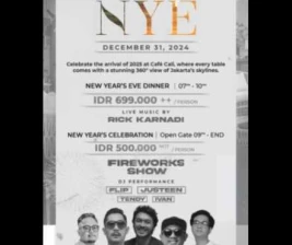 CAFE CALI JAKARTA  MONOCHROME MAGIC NYE