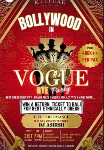 KALTURE RESTO & CLUB KUNINGAN JAKARTA - BOLLYWOOD IN VOGUE NYE PARTY