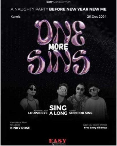 EASY GUNAWARMAN JAKARTA - ONE MORE SINS