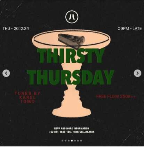 HATCHI JAKARTA - THIRSTY THURSDAY