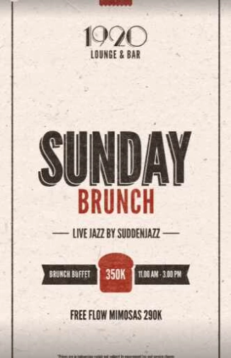 1920 LOUNGE KEMANG JAKARTA - SUNDAY BRUNCH