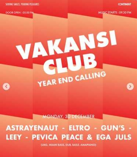 CONTINENT JAKARTA - VAKANSI CLUB YEAR END CALLING