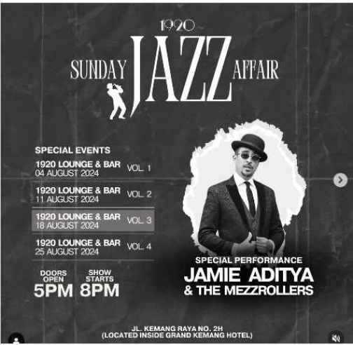 1920 LOUNGE JAKARTA - SUNDAY JAZZ AAFAIR