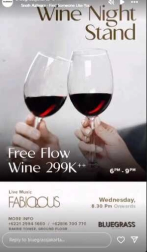 BLUEGRASS JAKARTA - WINE NIGHT STAND