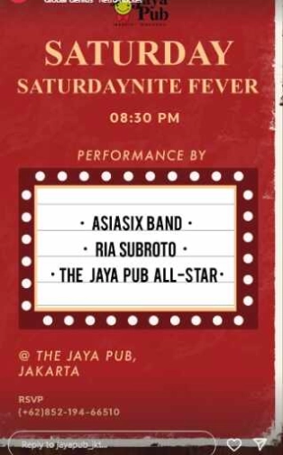 JAYA PUB JAKARTA - SATURDAY