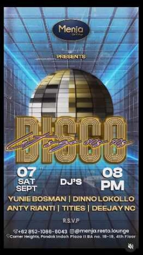 MENJA RESTO & LOUNGE JAKARTA - DISCO