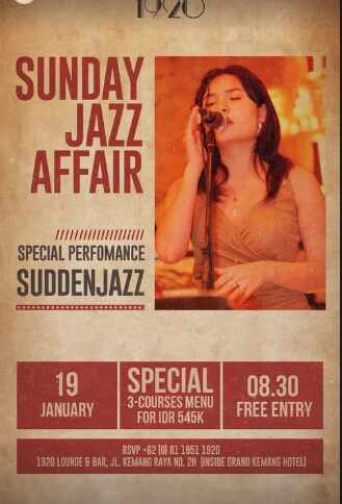 1920 LOUNGE KEMANG JAKARTA - SUNDAY JAZZ AFFAIR