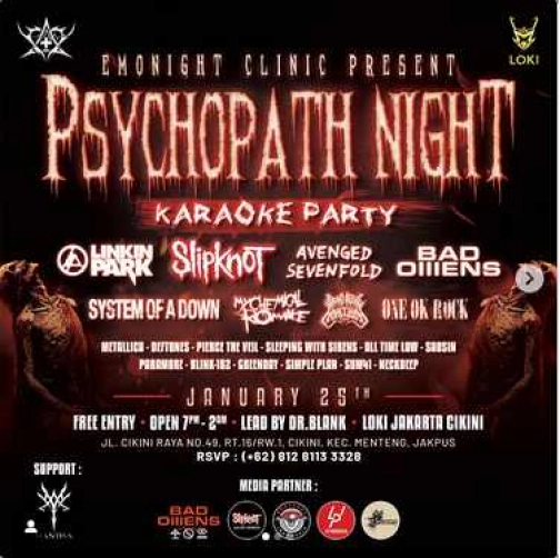 LOKI CIKINI JAKARTA - PSYCHOPATH NIGHT