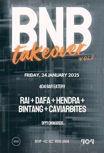 404 BOTTLE EATERY JAKARTA - BNB TAKEOVER VOL.2