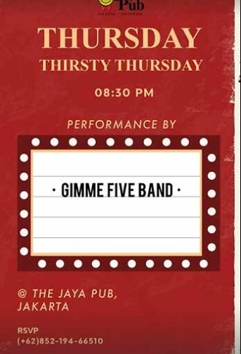 JAYA PUB MENTENG JAKARTA - THIRSTY THURSDAY