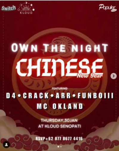 KLOUD SKY DINING & LOUNGE OWN THE NIGHT CHINESE NEW YEAR