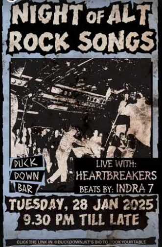 DUCK DOWN GUNAWARMAN JAKARTA - NIGHT OF ALT ROCK SONGS