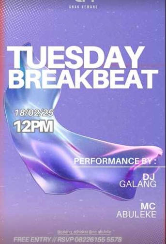 ANAK KEMANG CAFE JAKARTA - TUESDAY BREAKBEAT