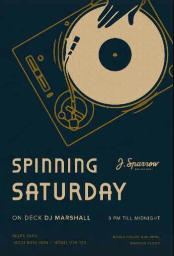 J SPARROW KUNINGAN JAKARTA - SPINNING SATURDAY