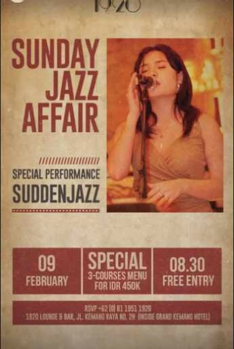 1920 LOUNGE KEMANG JAKARTA - SUNDAY JAZZ AFFAIR